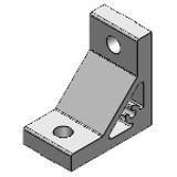HBKTST8 - Extruded Brackets - For 1 Slot -Thick Brackets (with Tab)