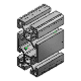 NEFS8-4080, NEFSB8-4080, NEFSY8-4080, EFS8-4080, EFSB8-4080, HFS8-4080, HFSB8-4080, CAF8-4080, NFSL8-4080, HFSL8-4080, HFSLB8-4080, GFS8-4080, HFSY8-4080 - Aluminum Frames -8 Series-2 Row Groove 40x80 mm Square-Specified Length