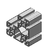 HFS30A8-45, HFS45A8-45, HFS60A8-45, NEFS8-909045, EFS8-909045, HFS8-909045, HFSR8-909045, HFSR8-4545 - Profilés extrudés carrés en aluminium série HFS8-45 de 45,90 mm -Autres formes-