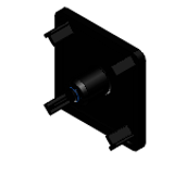 HFCB8 - Extrusion End Caps - HFS8 Series (Aluminum Extrusions 40 Square) - Screw Mounted