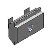 HNTAP8,SHNTAP8 - Kurze Nutensteine für Nachmontage mit Federstahlblatt - Für Aluminiumprofile Serie HFS8 40/80mm quadratisch