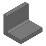 LAST, LADT, LACT, LAAT - L-Shaped Angles - Milled Surfaces - Outside Corner Perpendicular - Plate Thickness Configurable