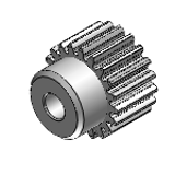 GEAHF - Spur Gears - Pressure Angle 20 Degrees, Module 0.5/0.8/1.0/1.5/2.0/2.5/3.0, Shape B, Shaft Bore Fixed Type