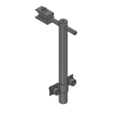 SL-CGVN,SH-CGVN - (Precision Cleaning) Round Steel BarConveyor Guide Rail Brackets - Adjustable - Round Rod