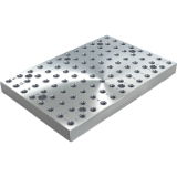 01126 - Baseplates, grey cast iron with grid holes