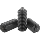 03040 inch - Spring plungers with hexagon socket and thrust pin, steel