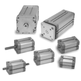 P1P Series, Compact - Ø20 to Ø100 mm According to ISO 21287 - Pneumatic Cylinders