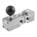 SS1432C1114# - Pneumatic valve with self-locking manual reset