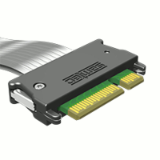 ECDP Series - ECDP Series - (0,80 mm) .0315" Edge Rate™ Edge Card AcceleRate™ Twinax Edge Card Cable Assembly