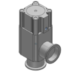 XLA-2 - Valvola angolare per alto vuoto in alluminio/Effetto singolo (normalmente chiuso)/Tenuta soffietti