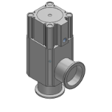 XLF-2 - Valvola angolare per alto vuoto in alluminio/Effetto singolo (normalmente chiuso)/O-ring