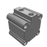 CDQ2M-Z - 薄形シリンダ/標準形: 複動・片ロッド/潤滑保持機能(ルブリテーナ)付