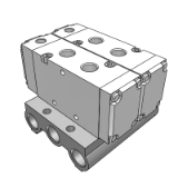 VV5FA5_20 - 直接配管型集装阀: 集中排气/ P, R 接管口径 3/8