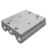 VV5FA5_20_BASE - 直接配管型集装板: 集中排气/ P, R 接管口径 3/8
