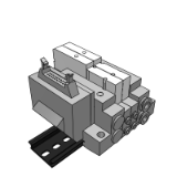 SS5V1-G_16 - 盒式底板: 对应扁平电缆PC接线系统