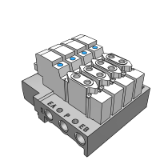 SS5Y3-20SA - 直接配管型/底板整块式集装阀: 对应EX510网关方式串行传送系统