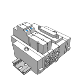 SS5Y3-45_F - 底板配管型/底板组合式集装阀: DIN导轨安装型/插入式
