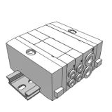 SS5Y3_45_BASE - 底板配管型/底板组合式集装底板: DIN导轨安装型/各自配线