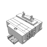 SS5Y3_45_G_BASE - 底板配管型/底板组合式集装底板: DIN导轨安装型/插入式