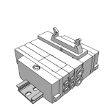 SS5Y3_45_P_BASE - 底板配管型/底板组合式集装底板: DIN导轨安装型/插入式