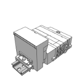 SS5Y3_45S_BASE - 底板配管型/底板组合式集装底板: DIN导轨安装型/对应EX122一体型(对应输出)串行传送系统
