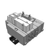 SS5Y5-45G - Base Mounted Manifold Assembly Stacking Type/DIN Rail Mounted/Plug-in