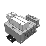 SS5Y5-45S6A - 底板配管型/底板组合式集装阀: 对应EX510网关方式串行传送系统