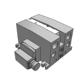 【Discontinued Product】:VQC4000-M - Base Mounted Plug-in Unit: Circular Connector :This product has been discontinued.