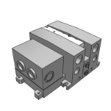 【Discontinued Product】:VQC4000-S - Base Mounted Plug-in Manifold: For EX126 Integrated-type (Output) Serial Transmission System :This product has been discontinued.