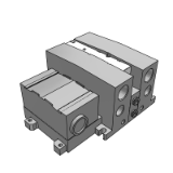 【Discontinued Product】:VQC4000-T - Base Mounted Plug-in Unit: Terminal Block Box :This product has been discontinued.