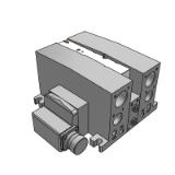 VV5QC41-M - 底板配管型插入式组件集装: 多针插座