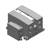 VV5QC41-S - 底板配管型插入式组件集装: EX260一体型(输出对应)