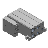 VV5QC51-S-BASE - Base Mounted Plug-in Unit Manifold Base: EX500 Gateway Type