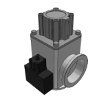 XLGR - Aluminum High Vacuum Angle Valve/With Bypass Valve/Double Acting/O-ring Seal