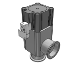 XLAV-2 - Aluminum High Vacuum Angle Valve/with Solenoid Valve/Single Single Acting(Normally Closed)/Bellows Seal