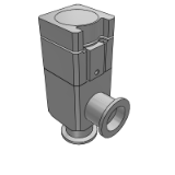XLAQ - Aluminum One-Touch Connection And Release High Vacuum Angle Valve/Normally Closed/Bellows Seal