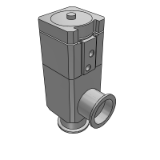 XLDQ - 알루미늄제 원터치 착탈, 고진공 L형 밸브/2단 제어・단동/벨로스 Seal・O Ring Seal