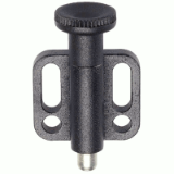 05000203000 - Index plunger with screw-on flange, horizontal with knob without locking