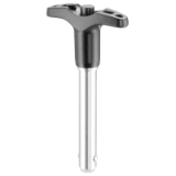 05000308000 - Ball lock pin self-locking with T-handle, stainless steel
