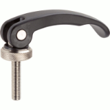 17000229000 - Eccentric quick clamping lever with screw, adjustable, stainless steel