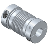 WK3-E - Miniature Metal Bellow Coupling with clamping hub - stainless steel version