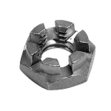 N0000C34 - Iron Hexagon Slotted and Castle Nut (Type-2) (Low form) (Fine Thread)