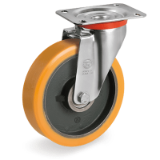 SRP/NL - "TR" polyurethane wheels, swivel top plate bracket type "NL"