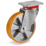 SRP/EP - "TR" polyurethane wheels, aluminium centre, swivel top plate bracket type "EP"