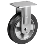 SF/EE MHD - "SIGMA ELASTIC" rubber wheels, aluminium centre, fixed bracket type "EE MHD"