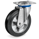 SIGMA ELASTIC rubber wheels, aluminium centre, medium duty (M) brackets
