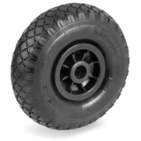 82SCB - Pneumatic wheels, country profile, polypropylene centre, plain bore