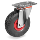 SRP/NL - Pneumatic wheels, swivel top plate bracket type "NL"