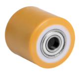 77SC - "TR" polyurethane transpallet rollers, polyamide 6 centre, hub with bearing facilities