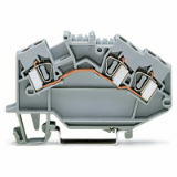 781-631 - Borna de paso para 3 conductores, 4 mm², Marcaje central, para carril DIN 35 x 15 y 35 x 7.5, CAGE CLAMP®